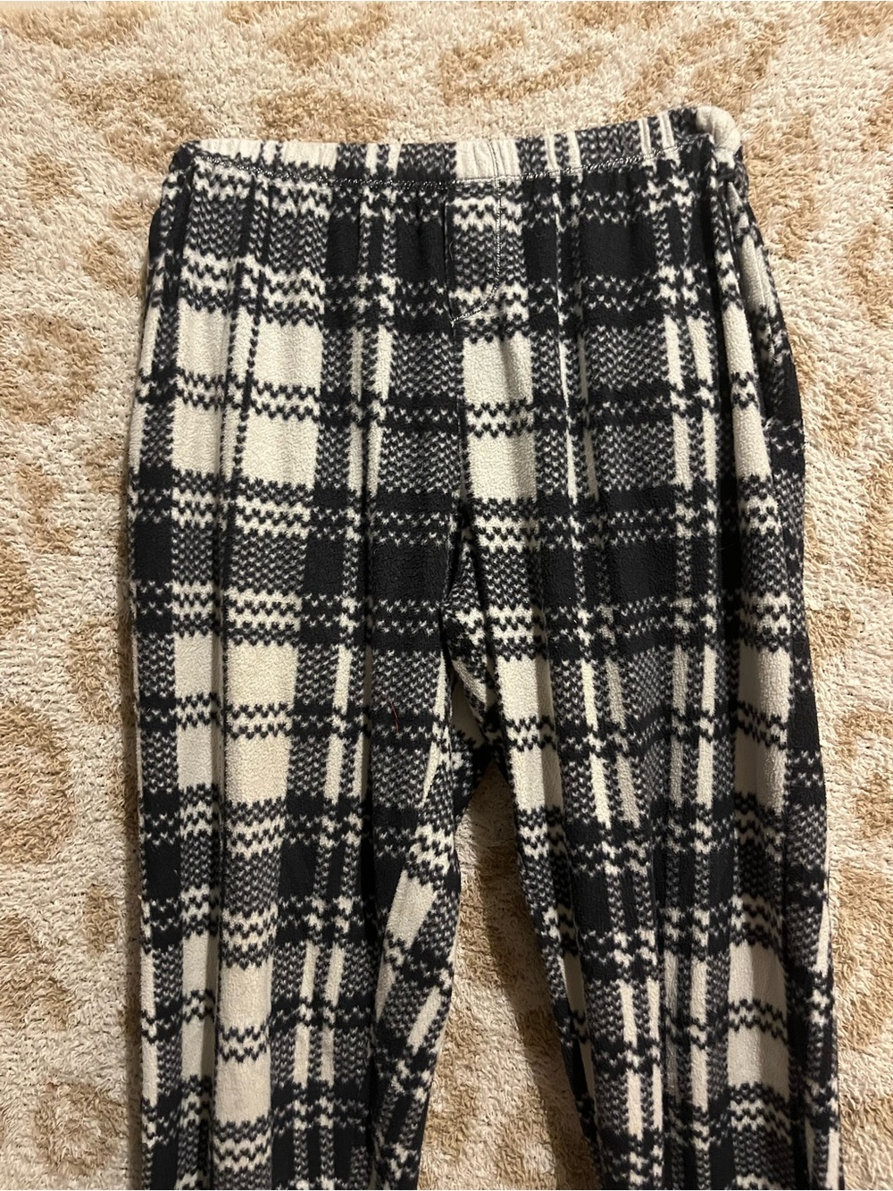 Black & White Plaid Bottoms